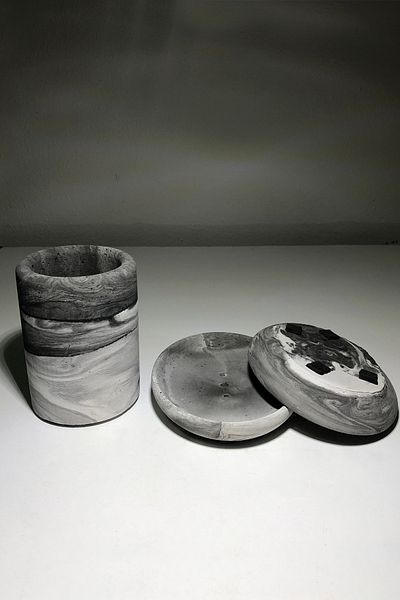 RocArt Home Σετ θήκης σαπουνιού Armonia Concrete