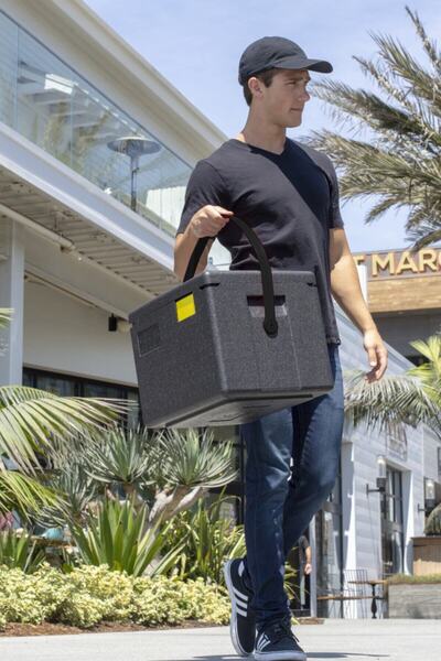 CAMBRO Cam Gobox Isı Yalıtımlı, Siyah Saplı, Taşıma Kutusu 22,3 Litre