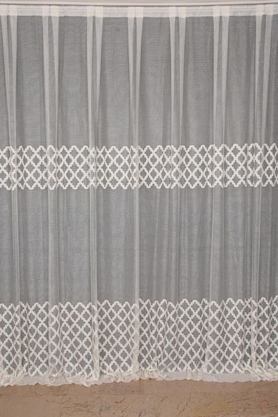 AKÇA TEKSTİL Ottoman Model Cream Color Single Wing Sewn Pleated Background Curtain 300*260 Cm