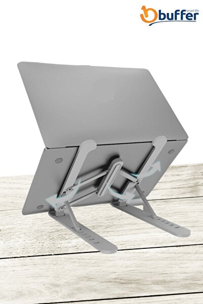 Buffer ®   Adjustable Plastic Laptop Support Base Foldable Portable Laptop Stand Heighten