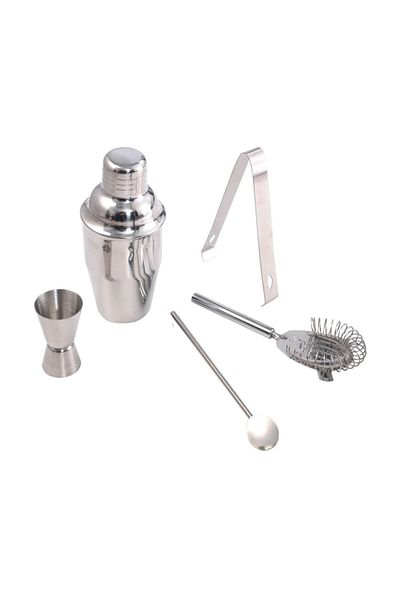 Zicco Professional Shaker Cocktail Set 5 Pieces Stainless Steel Shaker Set