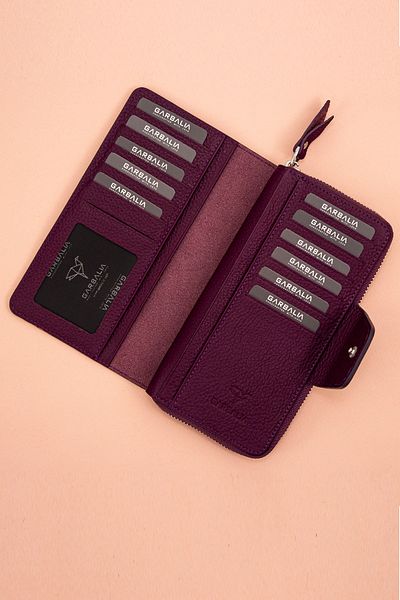 Garbalia Portofoliu Plum din piele naturală - Portofel de damă