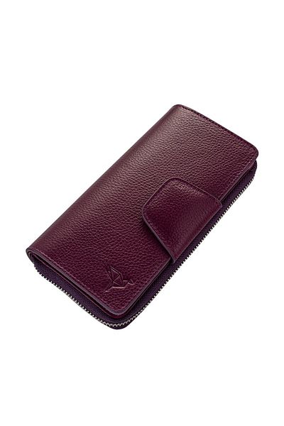Garbalia Portofoliu Plum din piele naturală - Portofel de damă