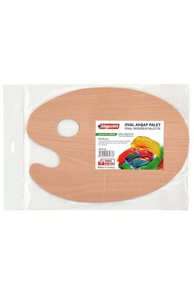 Bigpoint Wooden Artistic Oval Palette 35cm