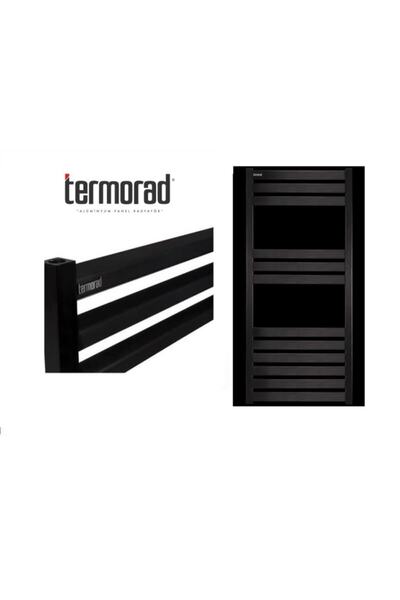 ULUMAK Siyah Mat Alüminyum Havlupan 50*1100 Cm Termorad Petsa Slim