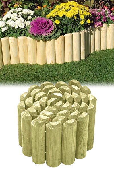 Binbirreyon Ahşap Bahçe Bordürü Çiçek Çiti Emprenye Ahşap 25x180 cm Ad046