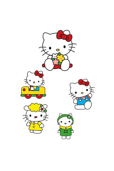 Sepet Yıldızı Autocolant decorativ de perete Hello Kitty