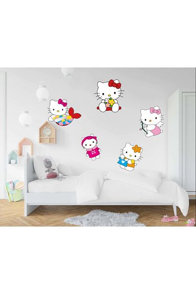 Sepet Yıldızı Διακοσμητικό αυτοκόλλητο Hello Kitty - Μοτίβο τοίχου