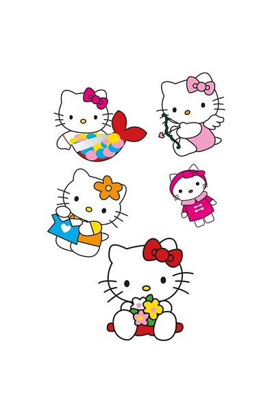 Sepet Yıldızı Διακοσμητικό αυτοκόλλητο Hello Kitty - Μοτίβο τοίχου