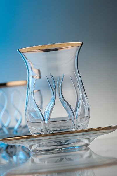 KCD Kilim Altın 12 Parça Çay Seti