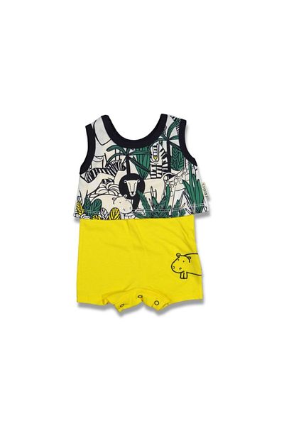 Necix's Bebe Baby Boy Yellow Soft Jumpsuit 0-9 Months