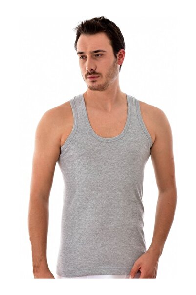 Seher Yıldızı Ba-Hem Seher 2-Piece Men's Gray Combed Cotton Undershirt