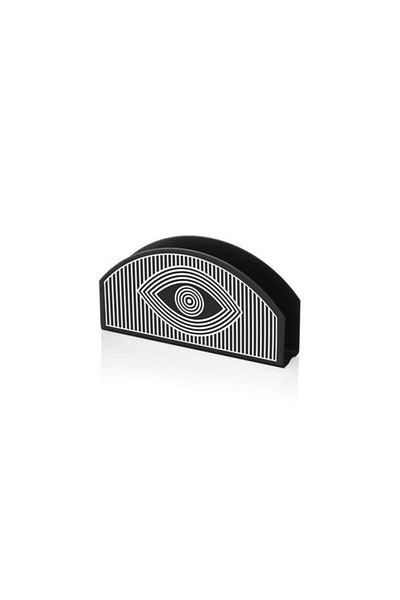 The Mia Napkin Holder Black 16 X 8 Cm - Eye