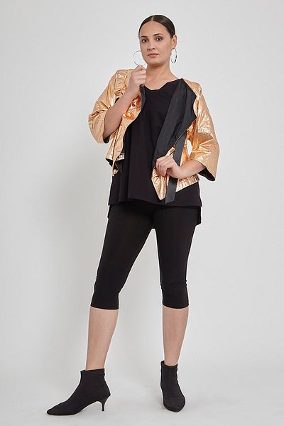 VERDA Women's Copper Black Shiny Jacket