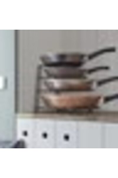 biray home منظم خزانة المطبخ 4 طبقات رف مقلاة