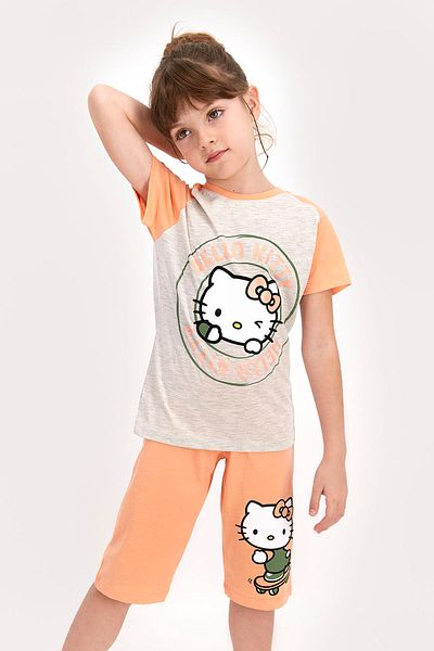 Hello Kitty Costum Capri cu licență bej pentru fete