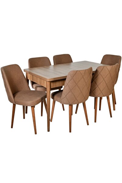 Efe Mobilya Sd-vega Kelebek Açılır 6 Kişilik Yemek Masası