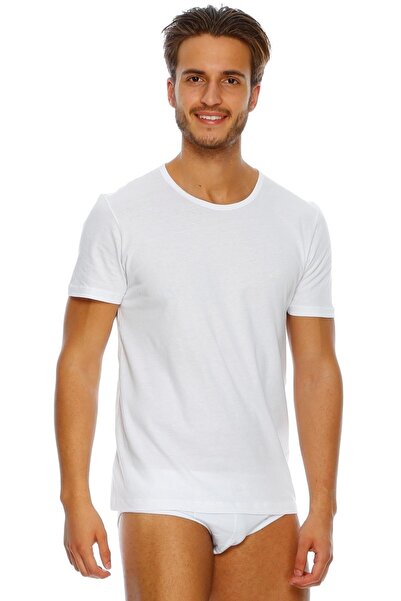 Eros Men's White 2-Piece O-Neck T-shirt Es011522