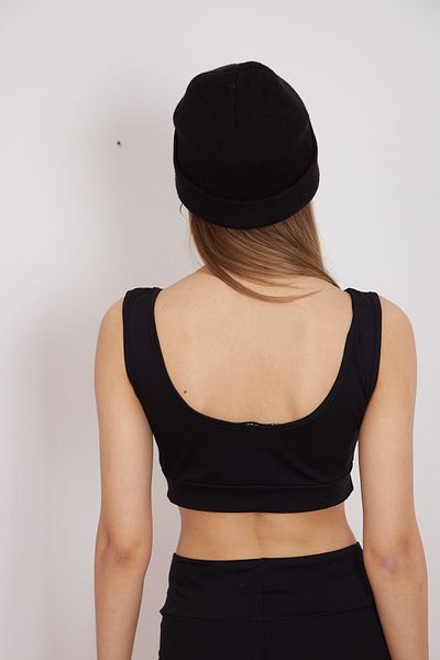 Eazy Co Γυναικείο Μαύρο Basic Crop Singlet