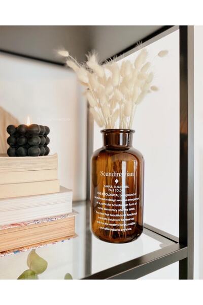 Genel Markalar Amber Cam Vazo Scandinavian