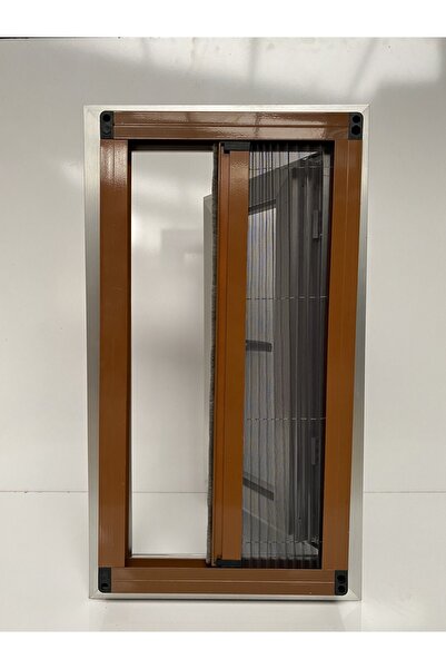 Deniz Cam Sineklik Plise Yatay Sineklik Açık Kahve Pileli / Akordiyon Kapı Ve...