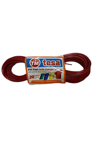 Tesa PVC Coated Steel Clothesline 10 Meters