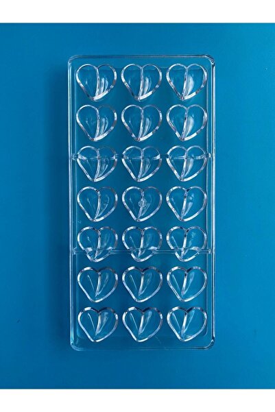 PASTRY PLANET قالب شوكولاتة بولي كربونات مكسور القلب مكون من 21 قطعة