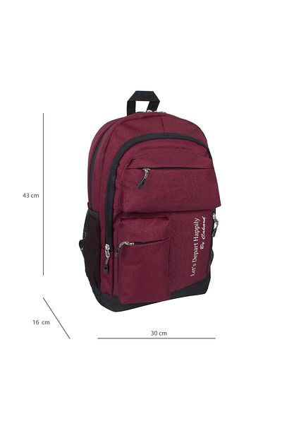 Bagacar 20101 Unisex Daily And School Backpack Claret Red