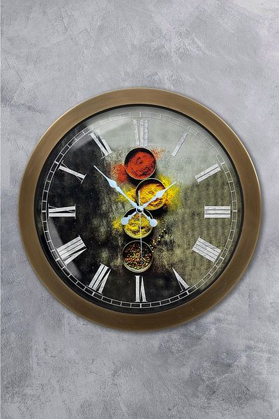 Kasva Concept 36 cm Antique Metal Kitchen Wall Clock