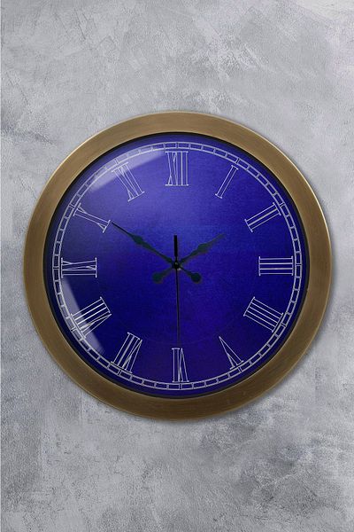 Kasva Concept Gift 36 cm Antique Metal Purple Wall Clock