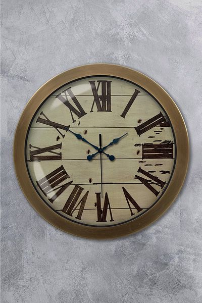 Kasva Concept Gift 36 cm Antique Metal Classic Wall Clock