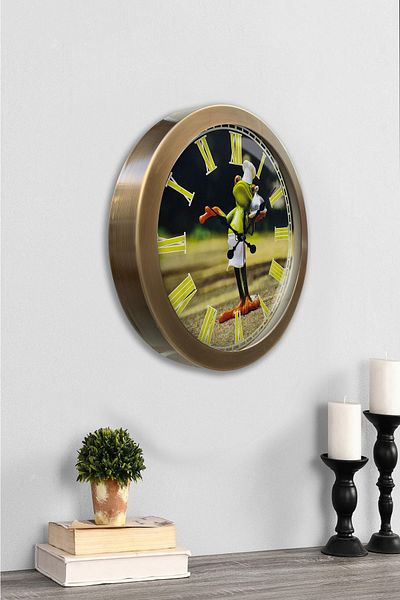 Kasva Concept Gift 36 cm Antique Metal Mr. Chef Kitchen Wall Clock