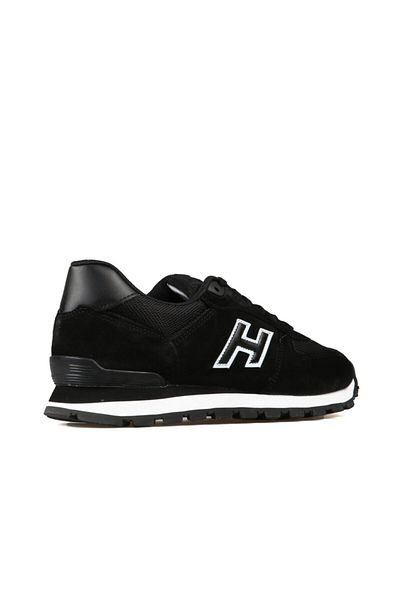 Hammer Jack M19250 Pantofi sport ocazional din piele nubuc autentică, negru