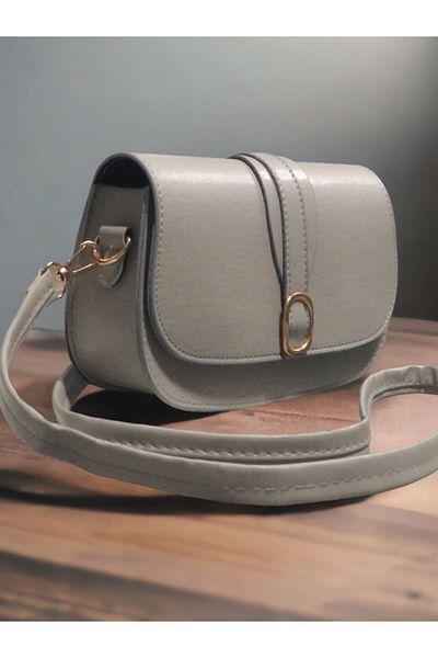 Cochines Women's Cream Buckle Cross Strap Long Mango Model Shoulder Bag
