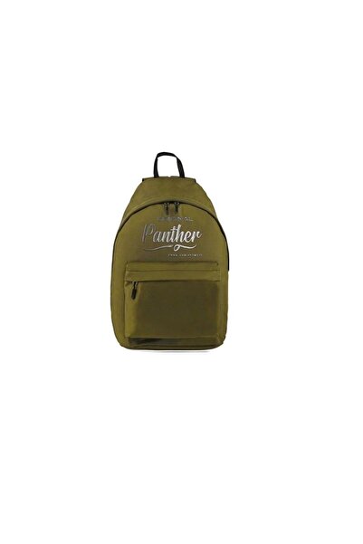 Panther Backpack Seersucker Khaki School Backpack