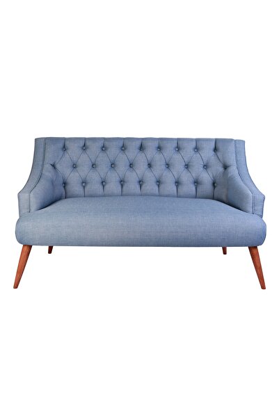 Ze10 Design Lamont Loveseat İkili Kanepe Indigo Mavi
