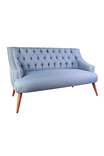 Ze10 Design Lamont Loveseat İkili Kanepe Indigo Mavi
