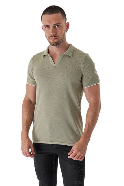 CHUBA Ανδρικό πλεκτό μπλουζάκι Major Polo Neck Green 23s2007