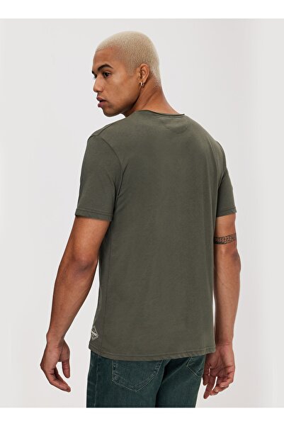 Lee Cooper Ανδρικό μπλουζάκι Crew Neck Khaki 232 Lcm 242061 Gael Khaki
