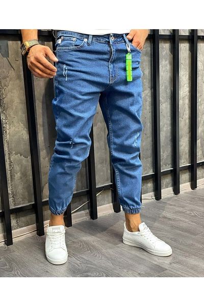 Oliggopol Ανδρικό Elasticized Leg Boyfriend Denim Jogger Παντελόνι