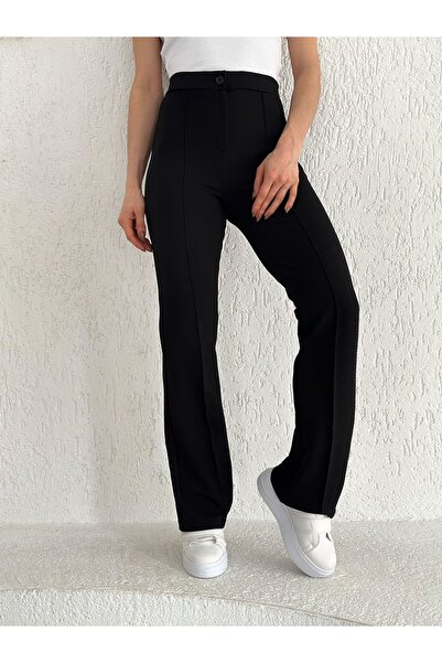 Noa Noa Yüksek Bel Çima Detaylı Plazzo Pantolon