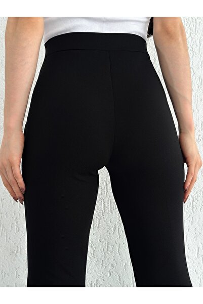 Noa Noa Yüksek Bel Çima Detaylı Plazzo Pantolon