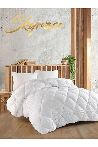 Skyrose Microfiber Double Quilt - 195x215 Cm, 300 Gr/m2, White Hotel Quilt