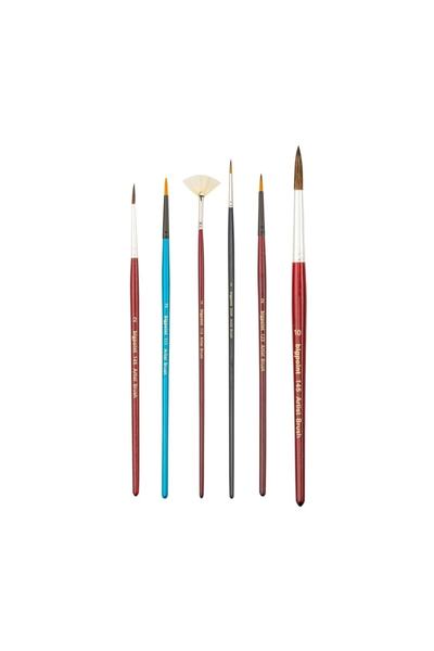 Bigpoint Змішана акварельна фарба - Набір пензлів для гуашевої фарби, 6 шт.