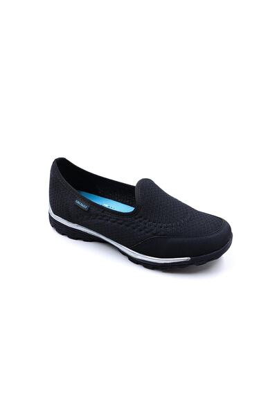 KİNG PAOLO Pantofi casual de damă, negru, textil, cu talpă anatomică Krakers