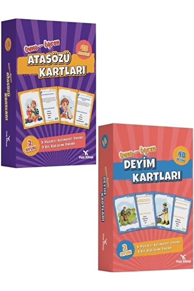 yeti kitap Oyna-öğren Atasözü Kartları Ve Deyim Kartları Seti