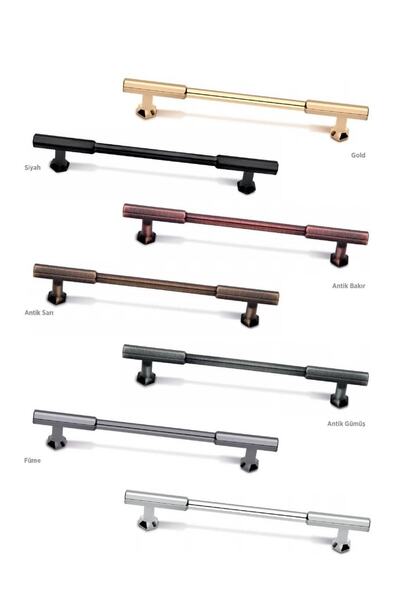 EGESEL 10 bucăți 160 mm mânere de lux pentru sertar dulap - primul Clasa Fantom Model Metal/Auriu-Negru-Crom