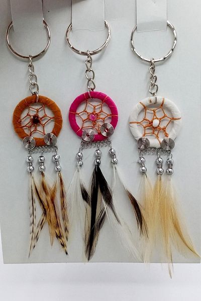 Dünyadan Hediyeler Dream Catcher Dream Catcher Three Color Keychain Gift Package