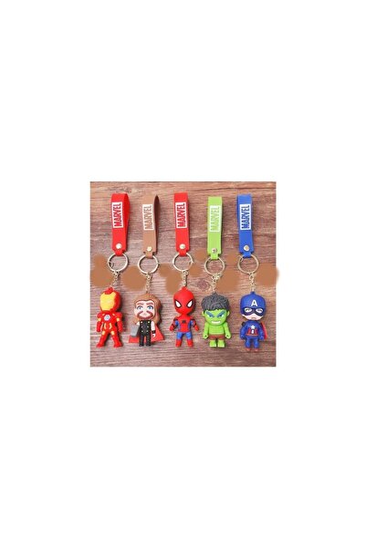 DZC KUZENLER AVM Hulk Süper Kahraman Karikatür Anime Figür Pvc Bebek Anahtarlık Çanta Anahtarlık Süs