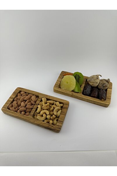 Chefkonsept Ahşap Çerezlik Iki Gözlü 10*19 Cm 2'li